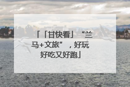 「甘快看」“兰马+文旅”，好玩好吃又好跑