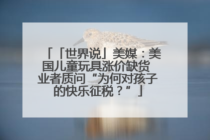 「世界说」美媒：美国儿童玩具涨价缺货 业者质问“为何对孩子的快乐征税？”