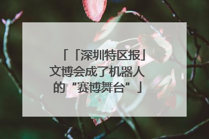 「深圳特区报」文博会成了机器人的“赛博舞台”