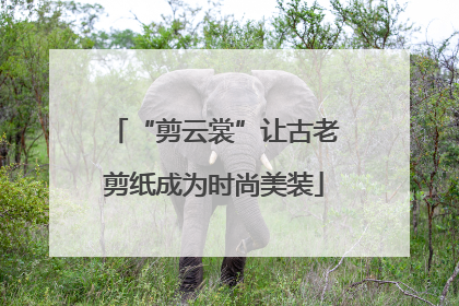 “剪云裳”让古老剪纸成为时尚美装