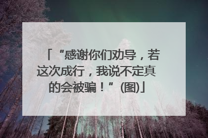 “感谢你们劝导，若这次成行，我说不定真的会被骗！”(图)