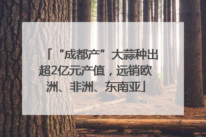 “成都产”大蒜种出超2亿元产值，远销欧洲、非洲、东南亚
