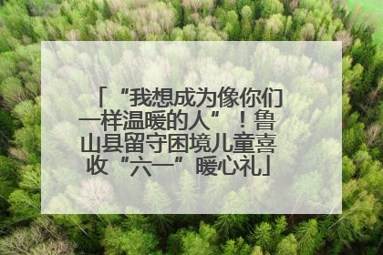 “我想成为像你们一样温暖的人”！鲁山县留守困境儿童喜收“六一”暖心礼