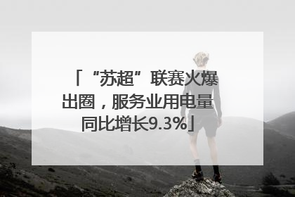 “苏超”联赛火爆出圈，服务业用电量同比增长9.3%