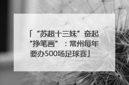 “苏超十三妹”奋起“挣笔画”：常州每年要办500场足球赛