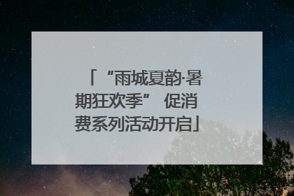 “雨城夏韵·暑期狂欢季” 促消费系列活动开启
