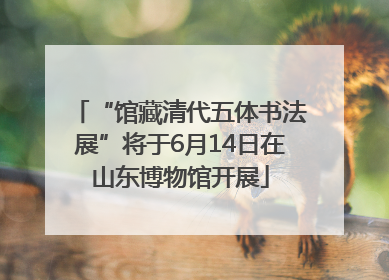 “馆藏清代五体书法展”将于6月14日在山东博物馆开展
