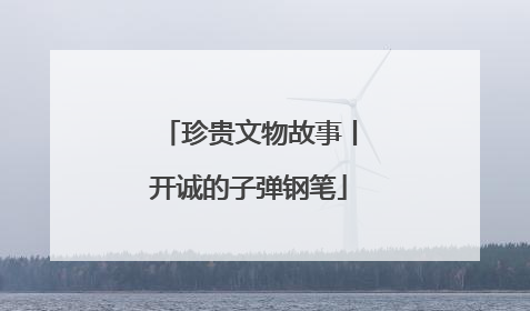 珍贵文物故事丨开诚的子弹钢笔