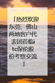 热烈欢迎东莞、佛山两地客户代表团莅临itc保伦股份考察交流