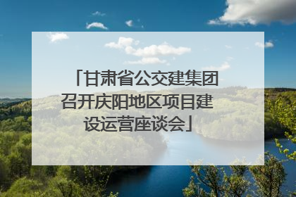 甘肃省公交建集团召开庆阳地区项目建设运营座谈会