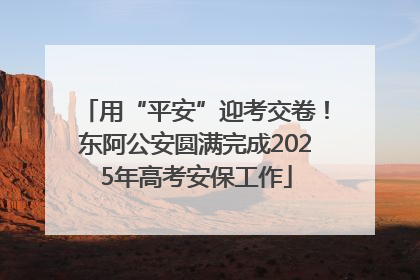 用“平安”迎考交卷！东阿公安圆满完成2025年高考安保工作