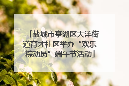 盐城市亭湖区大洋街道育才社区举办“欢乐粽动员”端午节活动