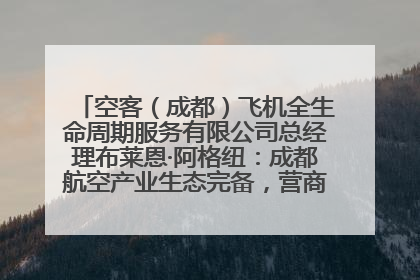 空客（成都）飞机全生命周期服务有限公司总经理布莱恩·阿格纽：成都航空产业生态完备，营商环境优势显著