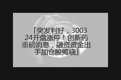 突发利好，300324开盘涨停！创新药重磅消息，融资资金出手加仓股揭晓