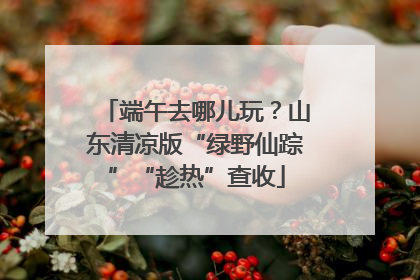 端午去哪儿玩？山东清凉版“绿野仙踪”“趁热”查收