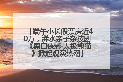 端午小长假票房近40万，浠水亲子杂技剧《黑白侠影·太极熊猫》掀起观演热潮