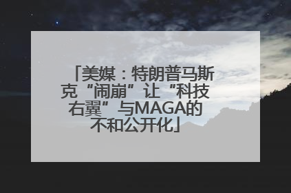 美媒：特朗普马斯克“闹崩”让“科技右翼”与MAGA的不和公开化