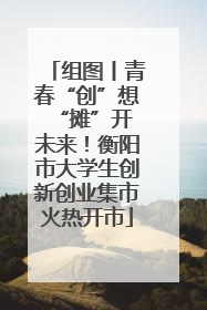 组图丨青春“创”想 “摊”开未来！衡阳市大学生创新创业集市火热开市
