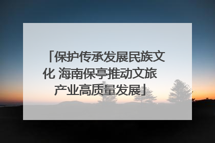 保护传承发展民族文化 海南保亭推动文旅产业高质量发展