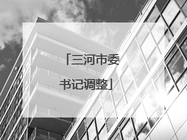 三河市委书记调整