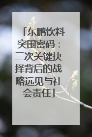 东鹏饮料突围密码：三次关键抉择背后的战略远见与社会责任