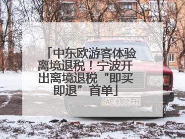 中东欧游客体验离境退税！宁波开出离境退税“即买即退”首单