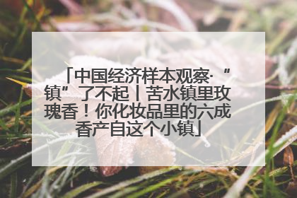中国经济样本观察·“镇”了不起丨苦水镇里玫瑰香！你化妆品里的六成香产自这个小镇