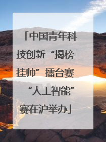 中国青年科技创新“揭榜挂帅”擂台赛“人工智能”赛在沪举办