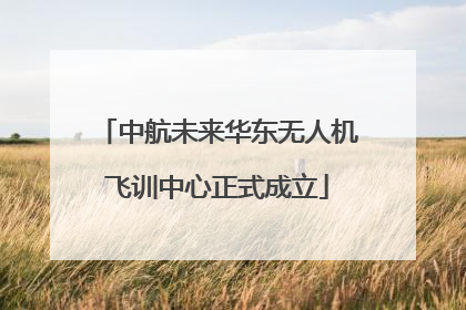 中航未来华东无人机飞训中心正式成立