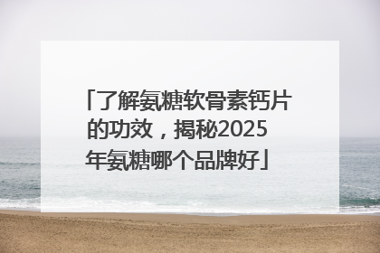 了解氨糖软骨素钙片的功效，揭秘2025年氨糖哪个品牌好