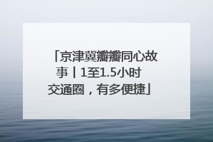 京津冀瓣瓣同心故事丨1至1.5小时交通圈，有多便捷