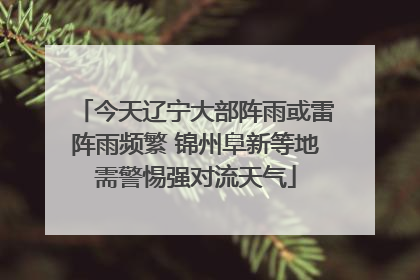 今天辽宁大部阵雨或雷阵雨频繁 锦州阜新等地需警惕强对流天气