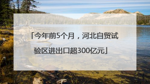 今年前5个月，河北自贸试验区进出口超300亿元