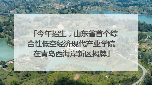 今年招生，山东省首个综合性低空经济现代产业学院在青岛西海岸新区揭牌