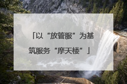 以“放管服”为基筑服务“摩天楼”