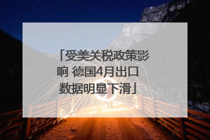 受美关税政策影响 德国4月出口数据明显下滑