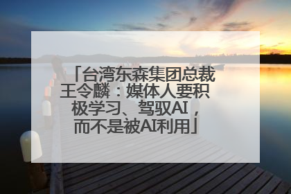 台湾东森集团总裁王令麟：媒体人要积极学习、驾驭AI，而不是被AI利用