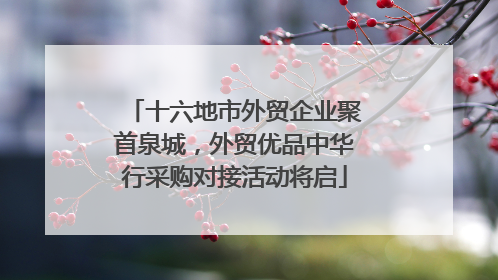 十六地市外贸企业聚首泉城，外贸优品中华行采购对接活动将启
