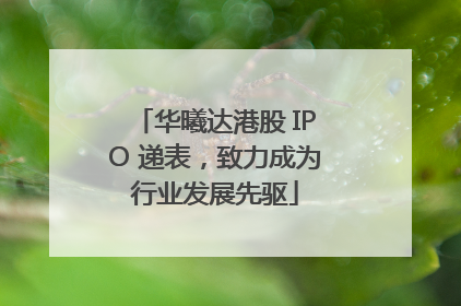 华曦达港股 IPO 递表，致力成为行业发展先驱