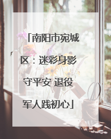 南阳市宛城区：迷彩身影守平安 退役军人践初心
