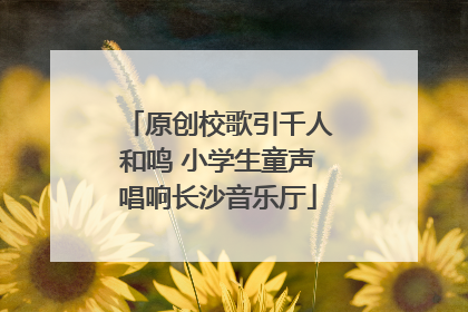 原创校歌引千人和鸣 小学生童声唱响长沙音乐厅