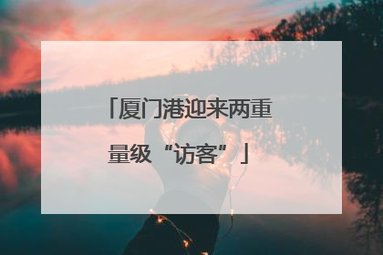 厦门港迎来两重量级“访客”