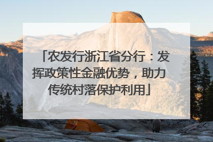 农发行浙江省分行：发挥政策性金融优势，助力传统村落保护利用