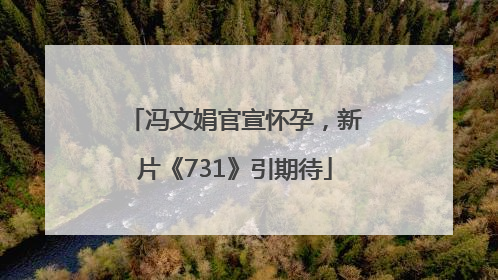 冯文娟官宣怀孕，新片《731》引期待