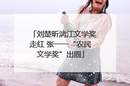 刘楚昕漓江文学奖走红 张一一“农民文学奖”出圈