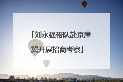 刘永强带队赴京津冀开展招商考察
