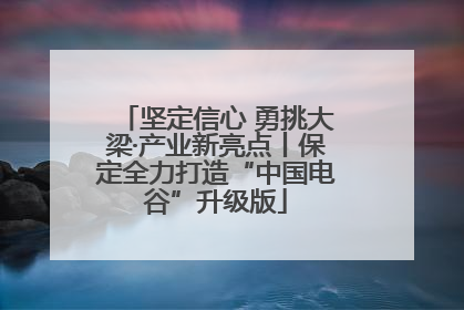 坚定信心 勇挑大梁·产业新亮点丨保定全力打造“中国电谷”升级版