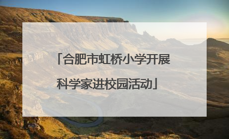 合肥市虹桥小学开展科学家进校园活动