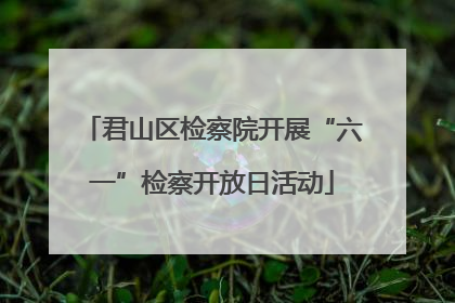 君山区检察院开展“六一”检察开放日活动