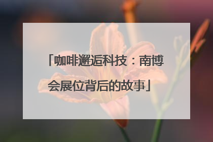 咖啡邂逅科技：南博会展位背后的故事